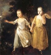 Thomas Gainsborough The Painter-s Daughters chasing a Butterfly France oil painting reproduction